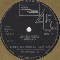 The Marvelettes Reachin' For Something I Can't Have Vinyl 7" USED