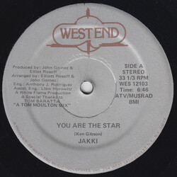 Jakki You Are The Star USED VINYL 12INCH 33 S RPM LIMITED EDITION
