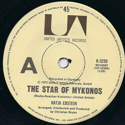 Katja Ebstein The Star Of Mykonos USED VINYL 7INCH SINGLE 45 RPM