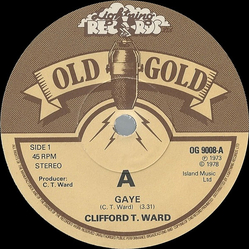 Clifford T. Ward Gaye / Scullery Vinyl 7" USED