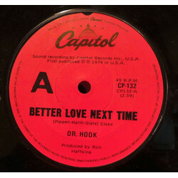 Dr. Hook Better Love Next Time USED VINYL 7INCH 45 RPM SINGLE