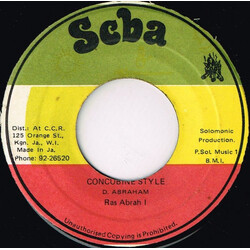 Ras Abrah I Concubine Style USED VINYL 7INCH 45 RPM