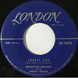 The Manhattan Brothers / Miriam Makeba Lovely Lies / Kilimanjaro USED VINYL 7INCH 45 RPM