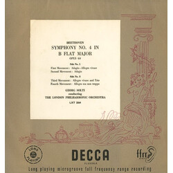 Ludwig van Beethoven / Georg Solti / The London Philharmonic Orchestra Symphony No. 4 In B Flat Major, Opus 60 Vinyl LP USED