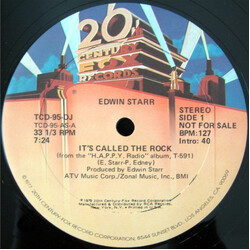 Edwin Starr It's Called The Rock / H.A.P.P.Y. Radio USED VINYL 12INCH 33 S RPM PROMO