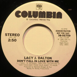 Lacy J. Dalton Don't Fall In Love With Me USED VINYL 7INCH 45 RPM PROMO