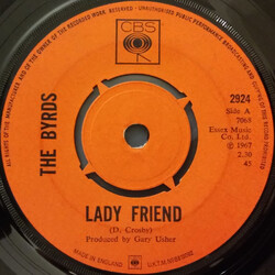 The Byrds Lady Friend USED VINYL 7INCH 45 RPM SINGLE MONO