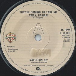 Napoleon XIV They're Coming To Take Me Away, Ha-Haa! USED VINYL 7INCH 45 RPM SINGLE REISSUE