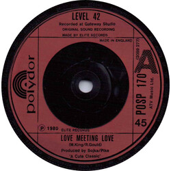 Level 42 Love Meeting Love VINYL 7" USED
