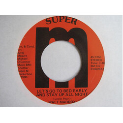 Walt Maddox Let's Go To Bed Early And Stay Up All Night Vinyl 7" USED