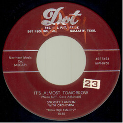 Snooky Lanson It's Almost Tomorrow / Stop (Let Me Off The Bus) USED VINYL 7INCH 45 RPM SINGLE