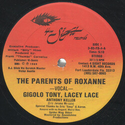 Gigolo Tony / Lacey Lace The Parents Of Roxanne USED VINYL 12INCH 33 S RPM