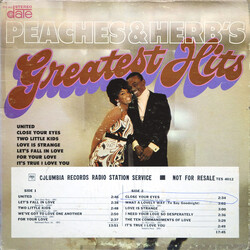 Peaches & Herb Peaches & Herb's Greatest Hits Vinyl LP USED
