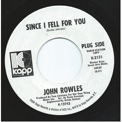 John Rowles Since I Fell For You USED VINYL 7INCH PROMO