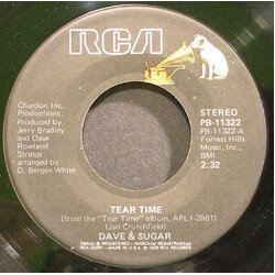 Dave And Sugar Tear Time USED VINYL 7INCH SINGLE