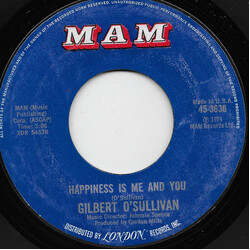 Gilbert O'Sullivan Happiness Is Me And You USED VINYL 7INCH 45 RPM SINGLE STYRENE