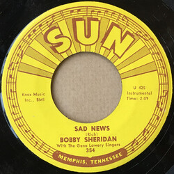 Bobby Sheridan Sad News / Red Man USED VINYL 7INCH 45 RPM