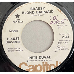 Pete Duval Brassy Blonde Barmaid USED VINYL 7INCH 45 RPM SINGLE PROMO