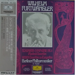 Robert Schumann / Carl Maria von Weber / Wilhelm Furtwängler / Berliner Philharmoniker Symphony No. 4 · Manfred Overture / Euryanthe Overture Vinyl LP