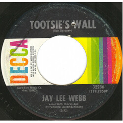 Jay Lee Webb Tootsie's Wall / I'll Build Her Up USED VINYL 7INCH 45 RPM SINGLE