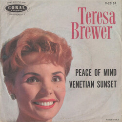 Teresa Brewer Venetian Sunset / Peace Of Mind USED VINYL 7INCH 45 RPM SINGLE