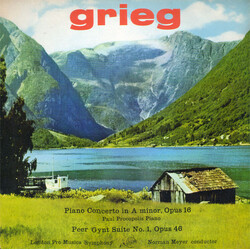 Edvard Grieg / The London "Pro Musica" Symphony Orchestra / Norman Meyer Piano Concerto In A Minor Opus 16, Peer Gynt Suite No. 1, Opus 46 Vinyl LP US