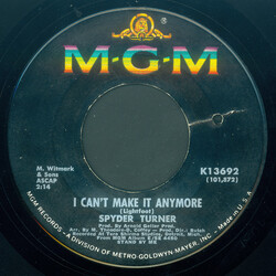 Spyder Turner I Can't Make It Anymore / Don't Hold Back USED VINYL 7INCH 45 RPM