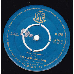The Buddy Lucas Band I Want To Know USED VINYL 7INCH 45 RPM