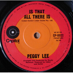 Peggy Lee Is That All There Is USED VINYL 7INCH 45 RPM SINGLE