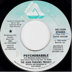 The Alan Parsons Project Psychobabble USED VINYL 7INCH 45 RPM SINGLE PROMO STYRENE STEREO