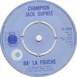 Champion Jack Dupree Ba' La Fouche USED VINYL 7INCH 45 RPM SINGLE