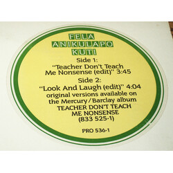Fela Kuti Teacher Don't Teach Me No Nonsense USED VINYL 12INCH 33 S RPM PROMO