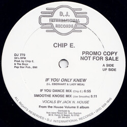 Chip E. If You Only Knew USED VINYL 12INCH 33 S RPM PROMO