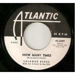 Solomon Burke How Many Times / Keep The Magic Working Vinyl 7" USED
