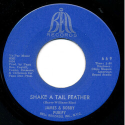 James & Bobby Purify Shake A Tail Feather USED VINYL 7INCH 45 RPM SINGLE