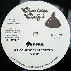 Gaston (5) We Come To Take Control USED VINYL 12INCH 33 S RPM PROMO