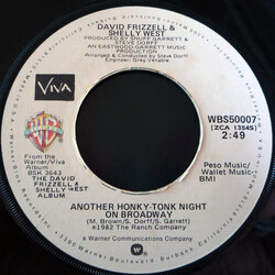 David Frizzell & Shelly West Another Honky-Tonk Night On Broadway USED VINYL 7INCH 45 RPM SINGLE