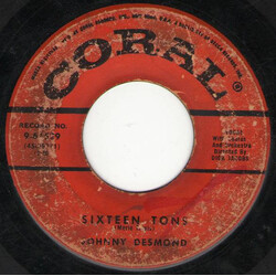 Johnny Desmond Sixteen Tons / Ballo Italiano USED VINYL 7INCH 45 RPM SINGLE