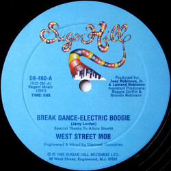 West Street Mob Break Dance-Electric Boogie USED VINYL 12INCH 33 S RPM STEREO