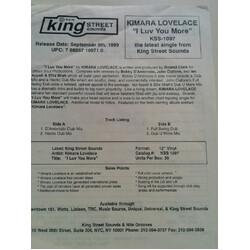 Kimara Lovelace I Luv You More USED VINYL 12INCH 33 S RPM WHITE LABEL