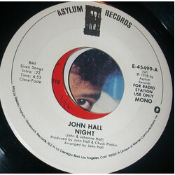 John Joseph Hall Night USED VINYL 7INCH 45 RPM PROMO STEREO MONO
