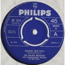 The Walker Brothers Another Tear Falls Vinyl 7" USED