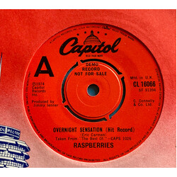 Raspberries Overnight Sensation (Hit Record) USED VINYL 7INCH 45 RPM PROMO REISSUE