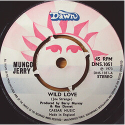 Mungo Jerry Wild Love USED VINYL 7INCH 45 RPM SINGLE STEREO