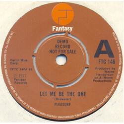 Pleasure (4) Let Me Be The One / Let's Dance USED VINYL 7INCH 45 RPM PROMO