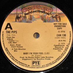 The Pips Baby I'm Your Fool / Uncle James USED VINYL 7INCH 45 RPM PROMO