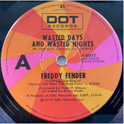 Freddy Fender (2) Wasted Days And Wasted Nights USED VINYL 7INCH 45 RPM SINGLE