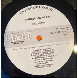 Ricky Nelson (2) Another Side Of Rick Vinyl LP USED