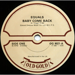The Equals Baby Come Back / Hold Me Closer USED VINYL 7INCH 45 RPM SINGLE REISSUE