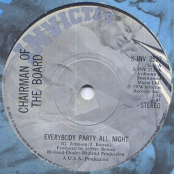 Chairmen Of The Board Everybody Party All Night Vinyl 7" USED